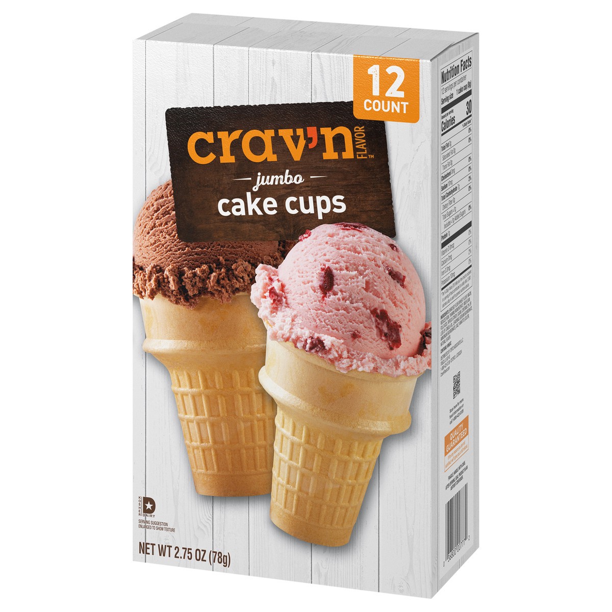 slide 4 of 4, Crav'n Flavor Cake Cups Jumbo 12 ea, 12 ct