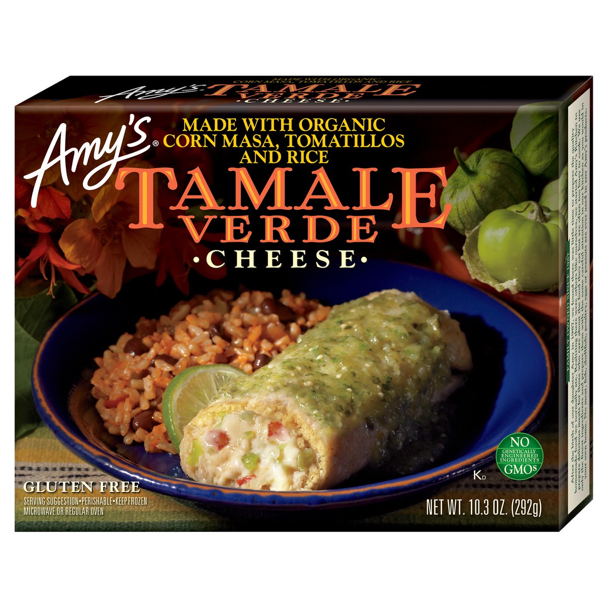 slide 6 of 8, Amy's Cheese Tamale Verde, 10.3 oz