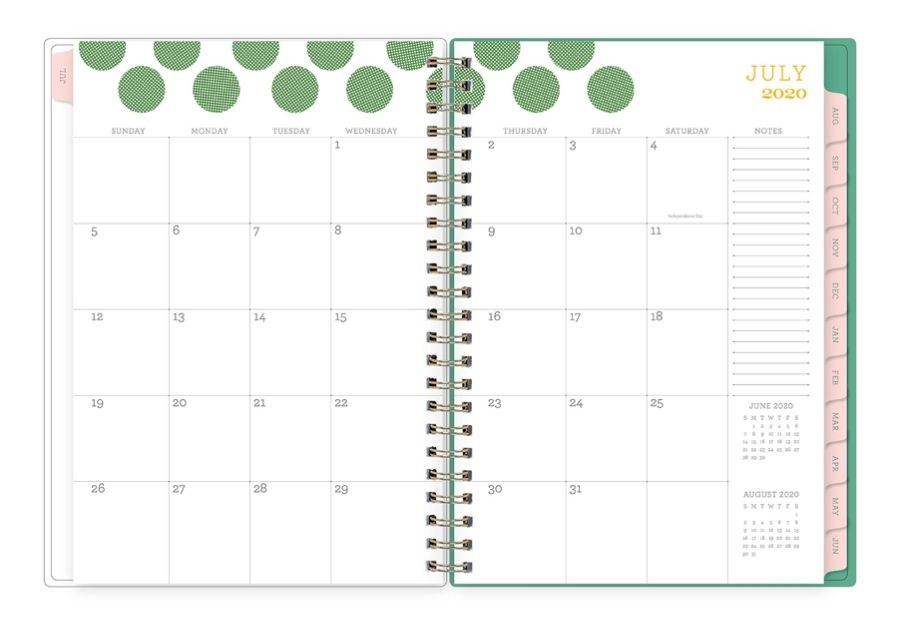 slide 4 of 5, Blue Sky Snow & Graham Ay21 Weekly/Monthly Planner, 5-7/8'' X 8-5/8'', Multicolor, July 2020 To June 2021, 1209, 1 ct