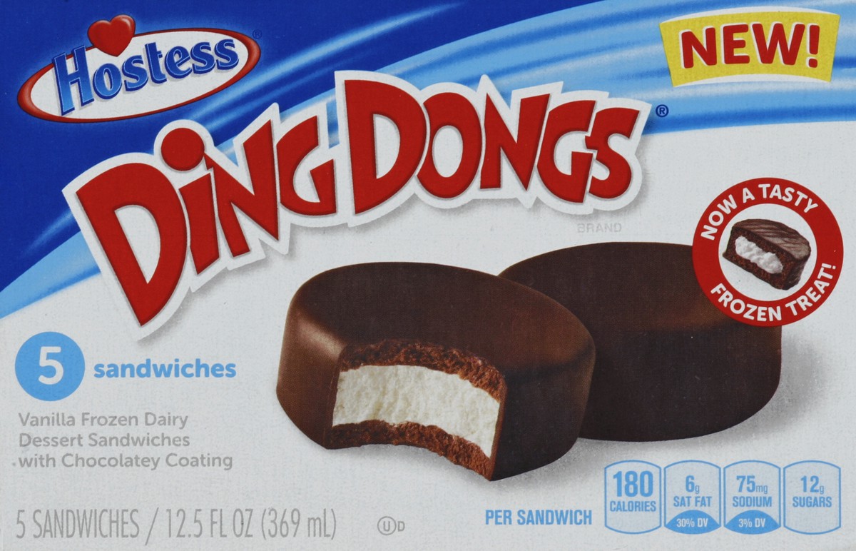 slide 4 of 4, Hostess Ding Dongs Sandwich, 5 ct