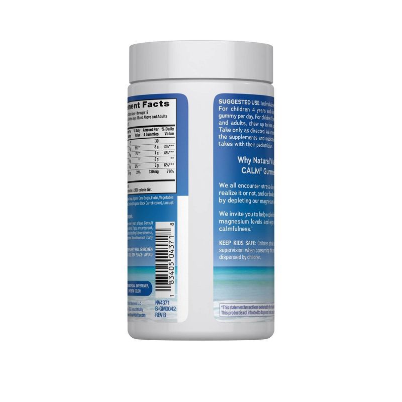 slide 2 of 8, Natural Vitality Vegan Natural Calm Gummies for Stress - Raspberry Lemon - 60ct, 60 ct