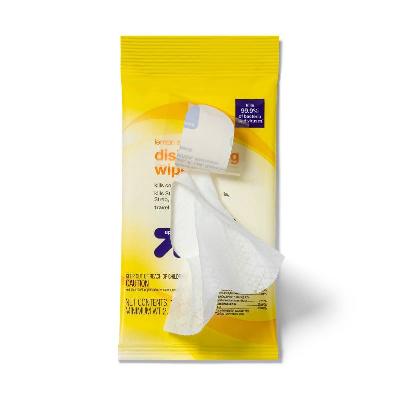 slide 3 of 3, Lemon Disinfecting Wipes - 10ct - up&up™, 10 ct