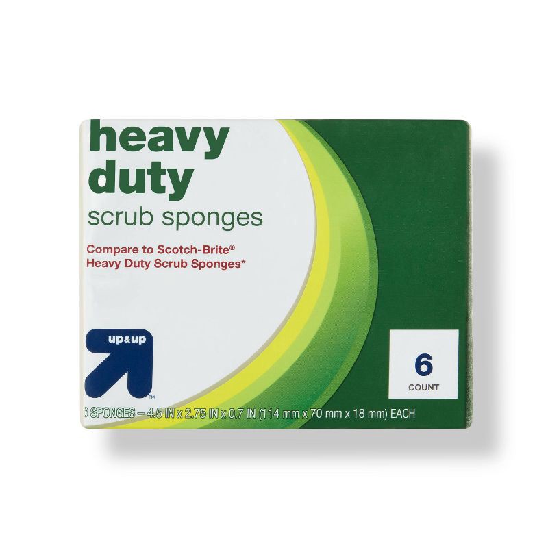 slide 1 of 3, Heavy Duty Scrubbing Sponges - 6ct - up&up™, 6 ct