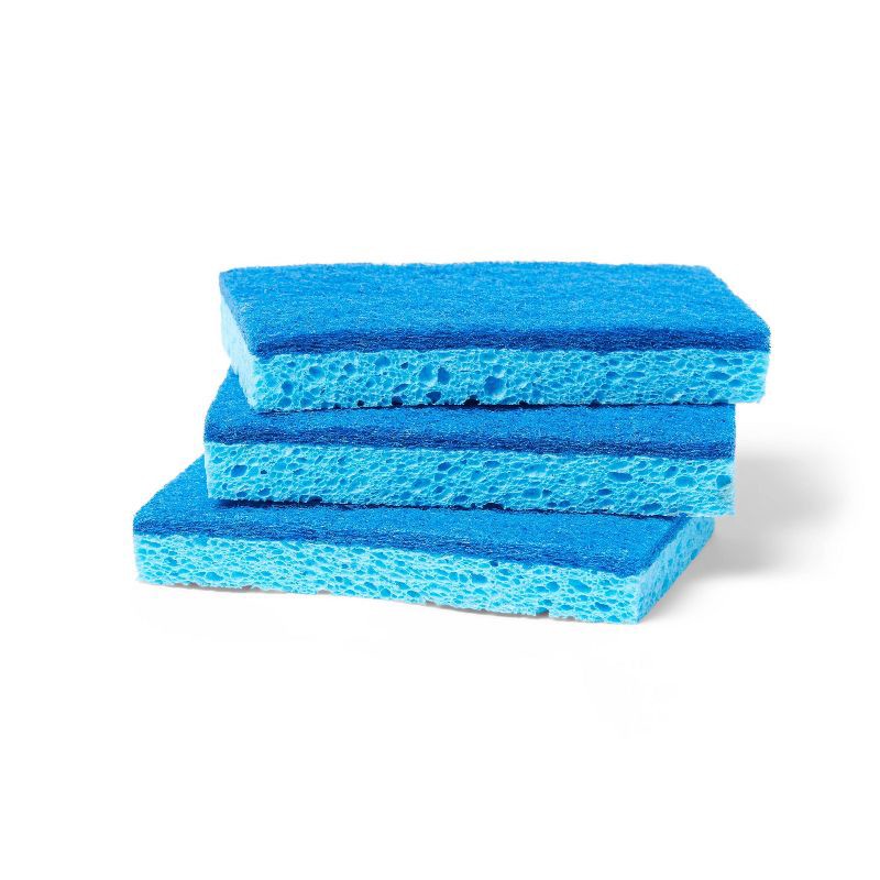slide 2 of 3, Non-Scratch Scrub Sponges - 3ct - up&up™, 3 ct