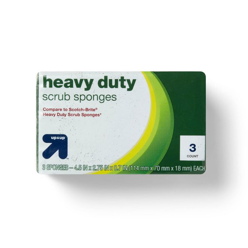 slide 1 of 3, Heavy Duty Scrubbing Sponges - 3ct - up&up™, 3 ct