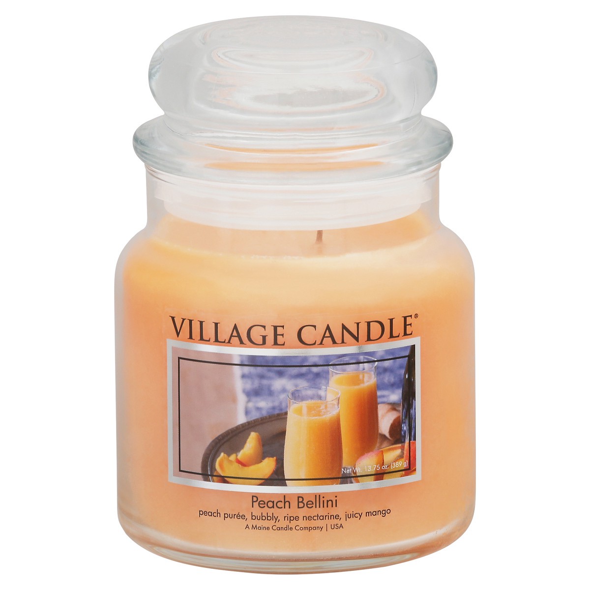 slide 2 of 4, Village Candle Peach Bellini Candle 16 Ounces, 16 oz