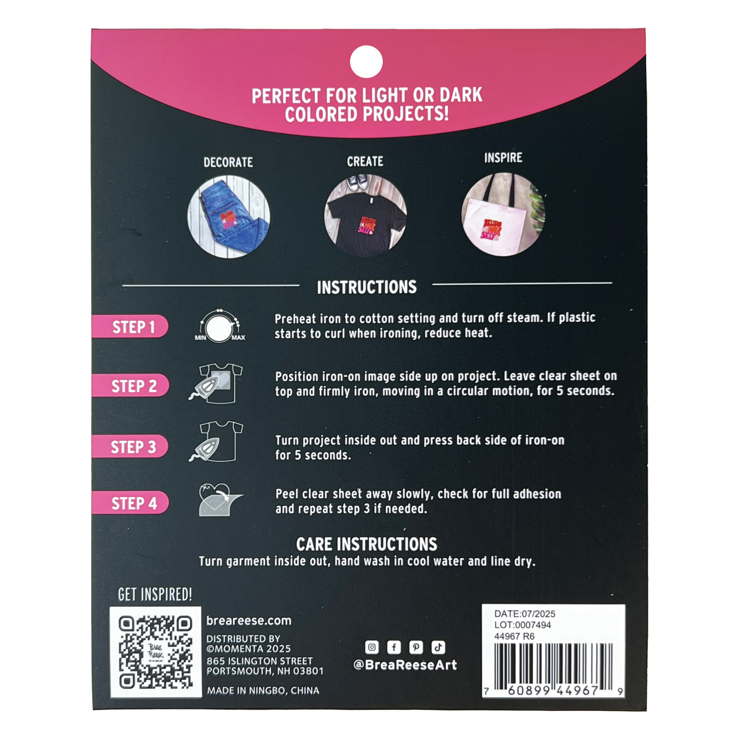 slide 2 of 3, Brea Reese® Iron On Believe in Yourself, 1 pc, 1 ct