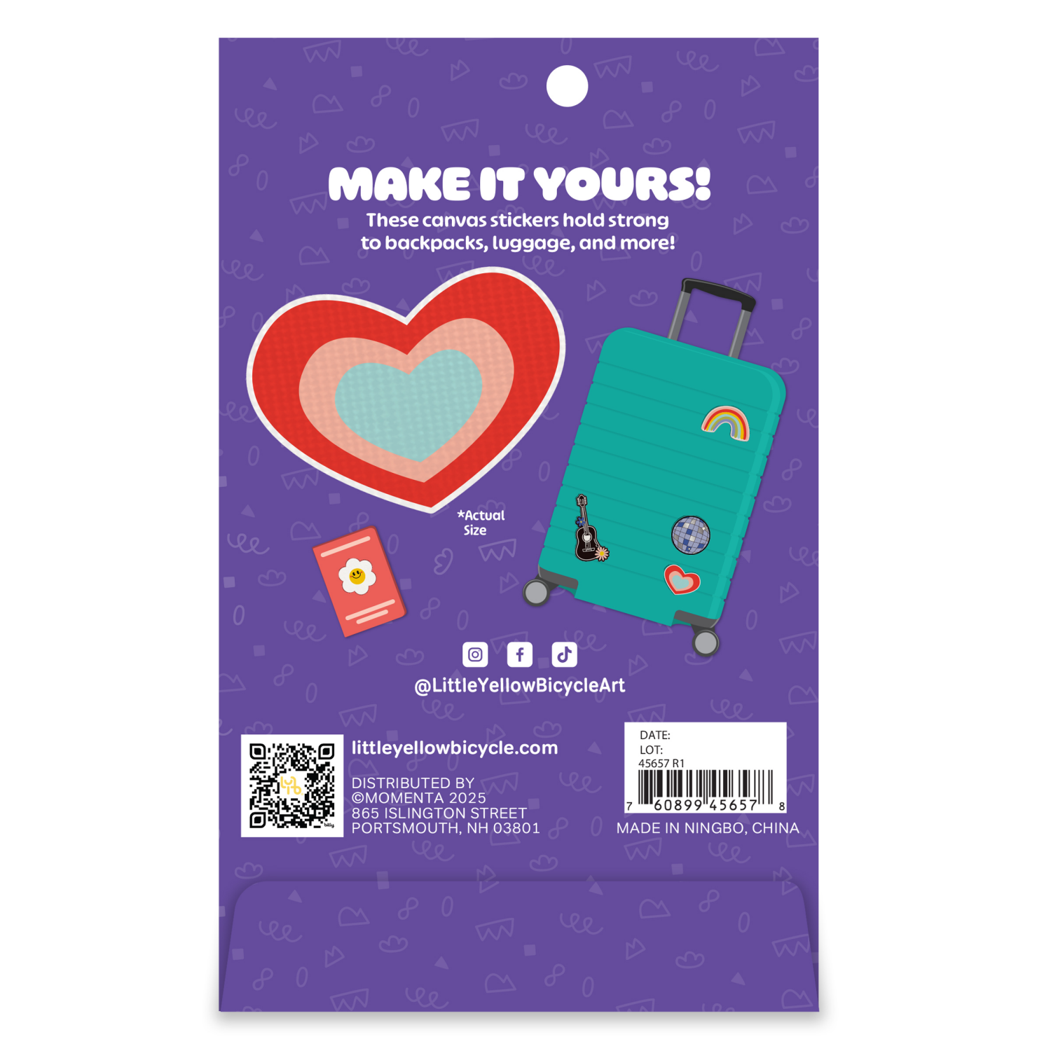 slide 2 of 3, Little Yellow Bicycle® Canvas Sticker Packs Popstar, 5 pcs, 5 ct