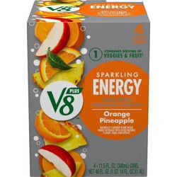 V8 Sparkling Orange Pineapple Juice Energy Drink
