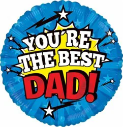 You're the Best Dad Helium Filled Balloon, 17 in