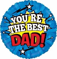 You're the Best Dad Helium Filled Balloon, 17 in