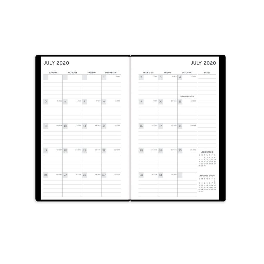 slide 3 of 3, Blue Sky Aligned 30-Month Monthly Academic Vinyl Planner, 3-5/8'' X 6-1/8'', Multicolor, July 2020 To December 2022, 122742, 1 ct