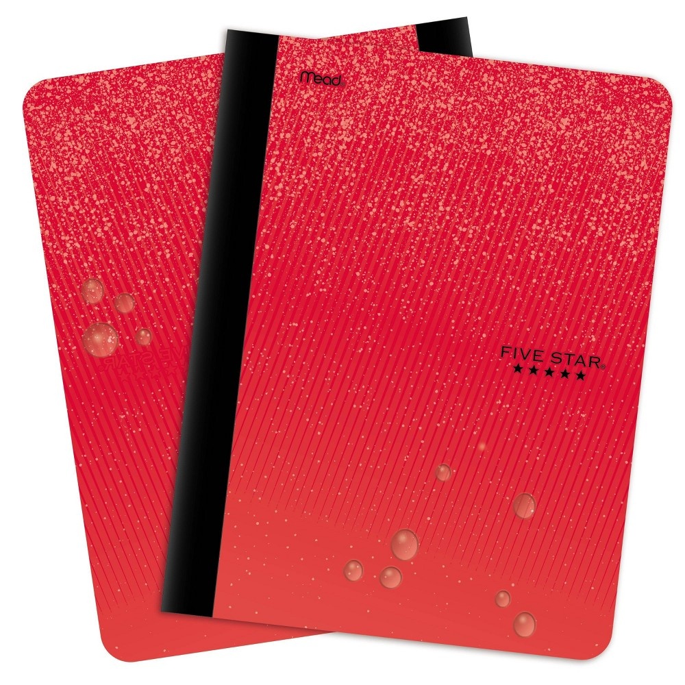 slide 4 of 4, Five Star Wide Ruled Composition Notebook 100 Pages Red, 100 ct