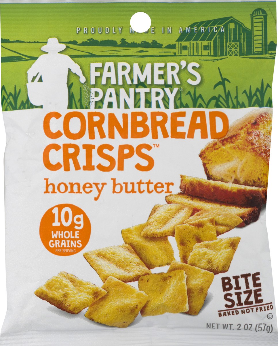 slide 6 of 9, Farmer's Pantry Cornbread Crisps, Bite Size, Honey Butter, 2 oz