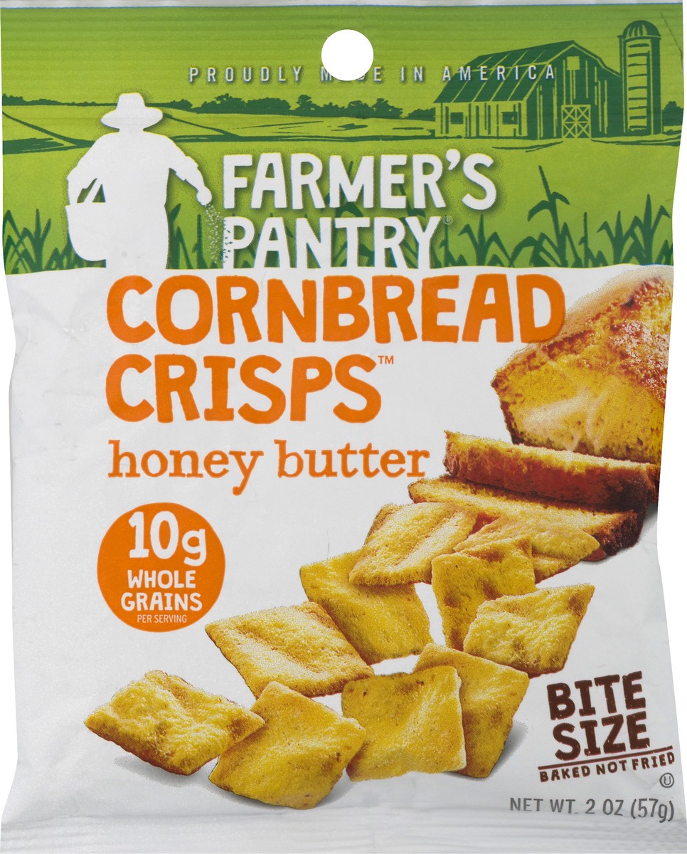 slide 1 of 9, Farmer's Pantry Bite Size Honey Butter Cornbread Crisps 2 oz, 2 oz