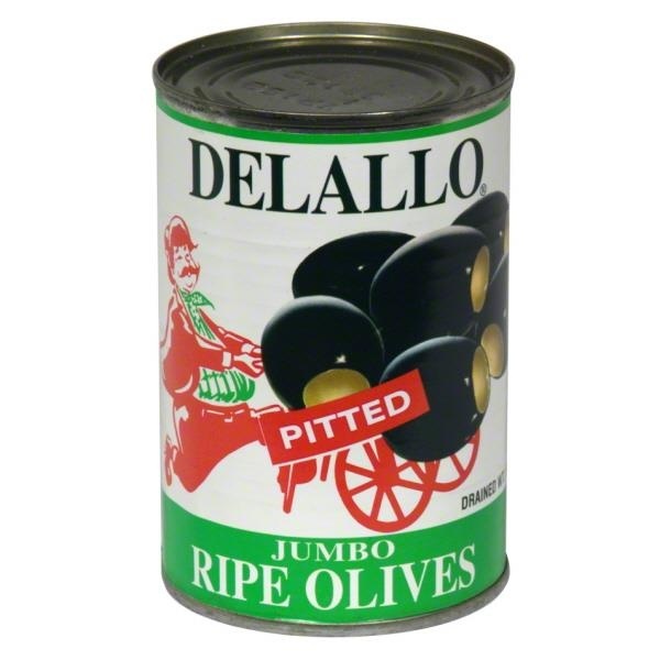 slide 1 of 1, DeLallo Jumbo Pitted Olives, 6 oz