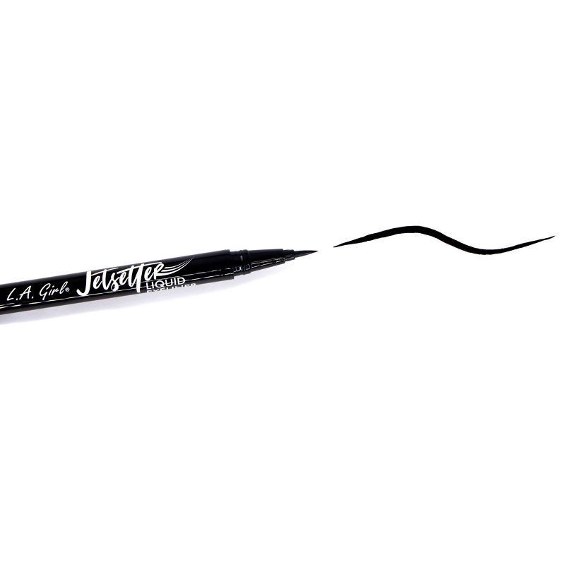 slide 2 of 4, L.A. Girl Brush Jetsetter Liquid Eyeliner - Black - 0.034 fl oz, 1 ct