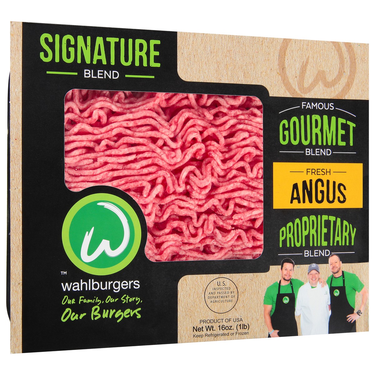 slide 2 of 11, Wahlburgers Signature Blend Fresh Angus Ground Beef 16 oz, 16 oz