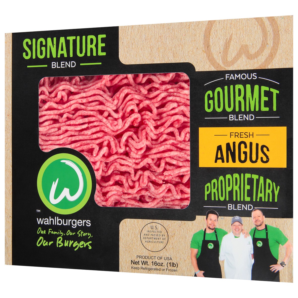 slide 3 of 11, Wahlburgers Signature Blend Fresh Angus Ground Beef 16 oz, 16 oz