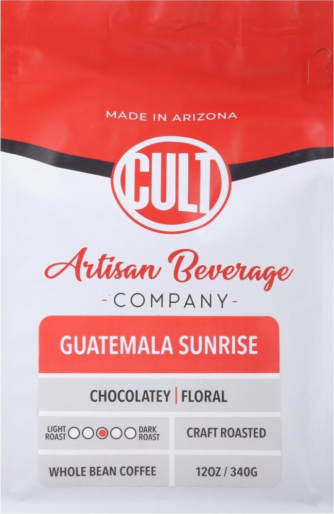 slide 2 of 4, Cult Guatemala Sunrise Whole Bean Coffee - 12 oz, 12 oz