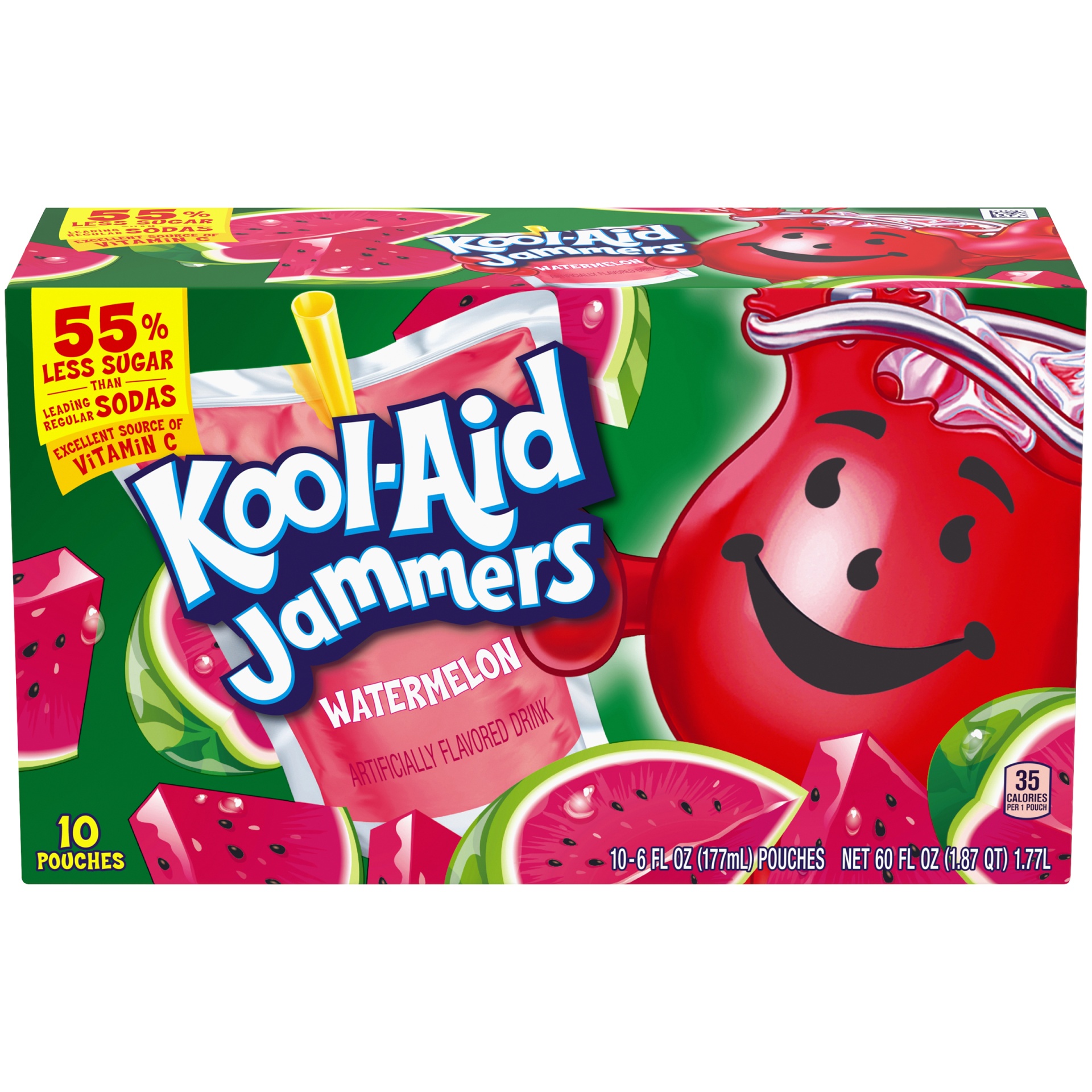 slide 1 of 11, Kool-Aid Jammers Watermelon Artificially Flavored Soft Drink, 60 fl oz
