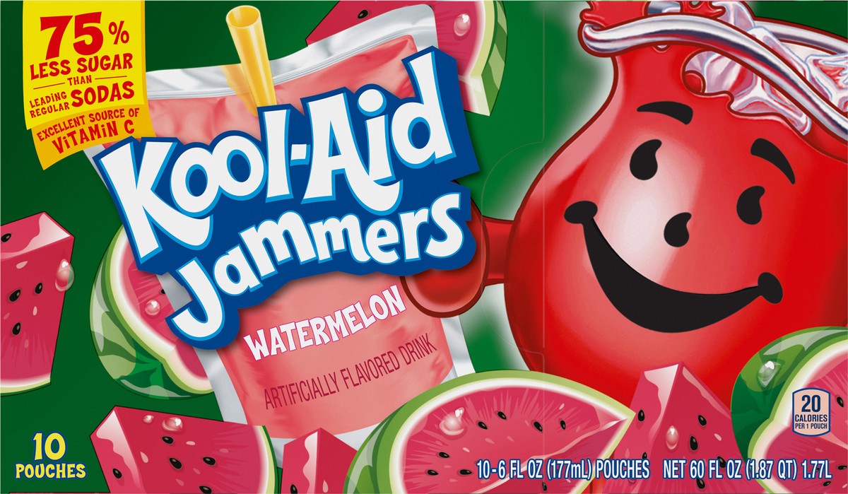 slide 9 of 9, Kool-Aid Jammers Watermelon Juice Drinks, 60 fl oz