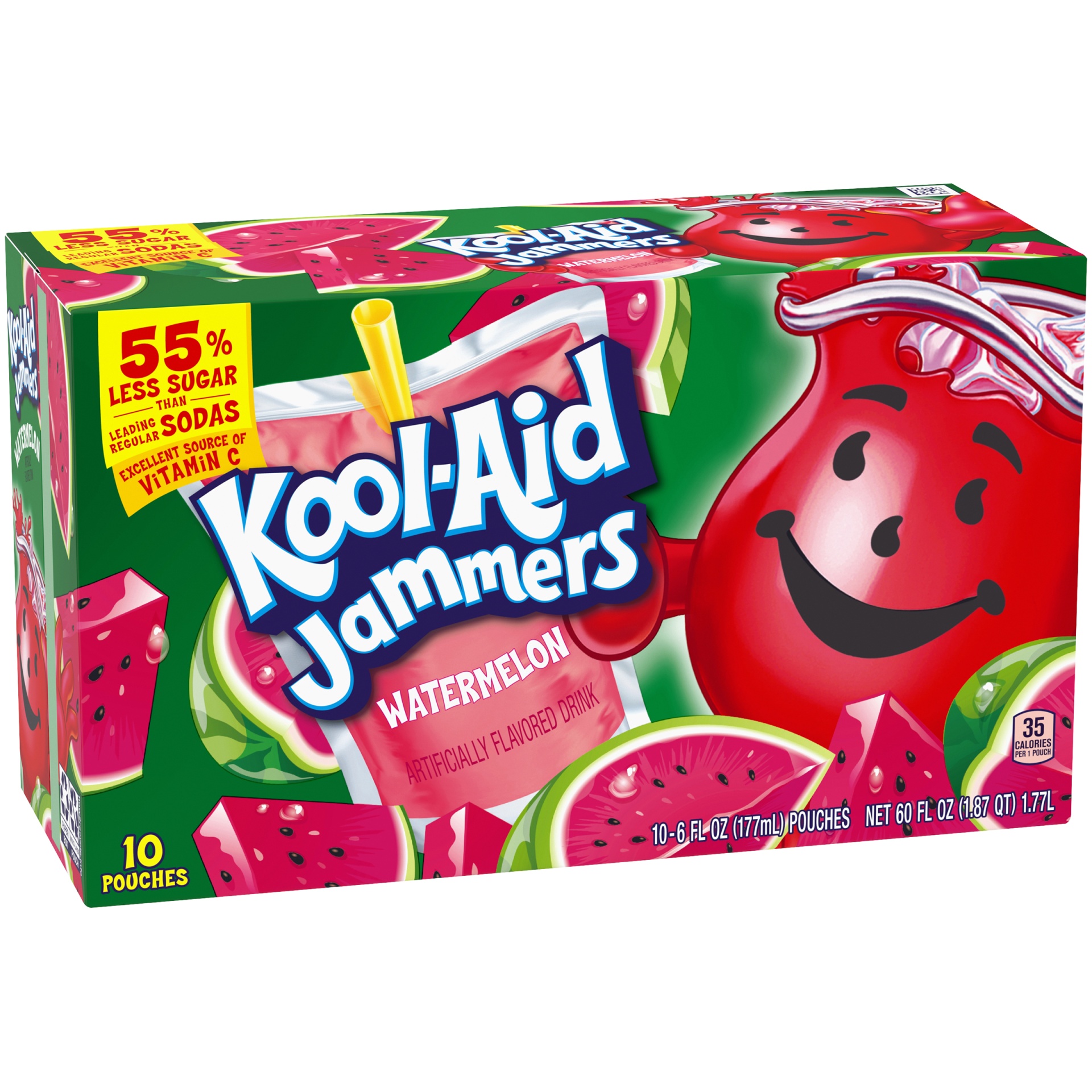 slide 7 of 11, Kool-Aid Jammers Watermelon Artificially Flavored Soft Drink, 60 fl oz