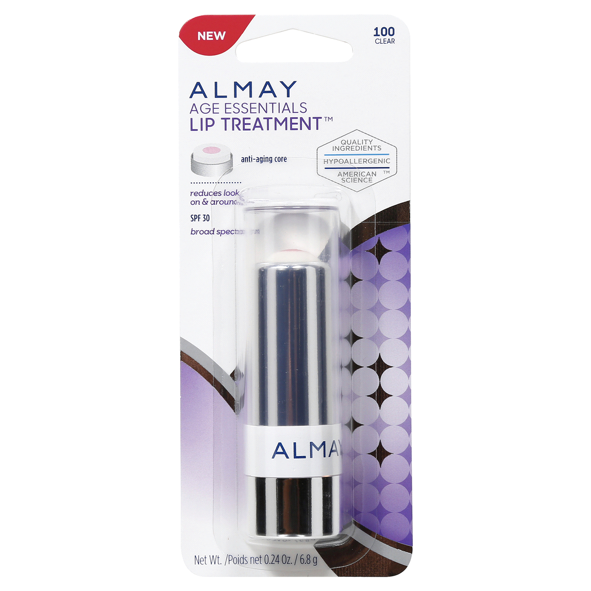 slide 1 of 2, Almay Age Essentials Clear Lip Treatment, 0.24 oz