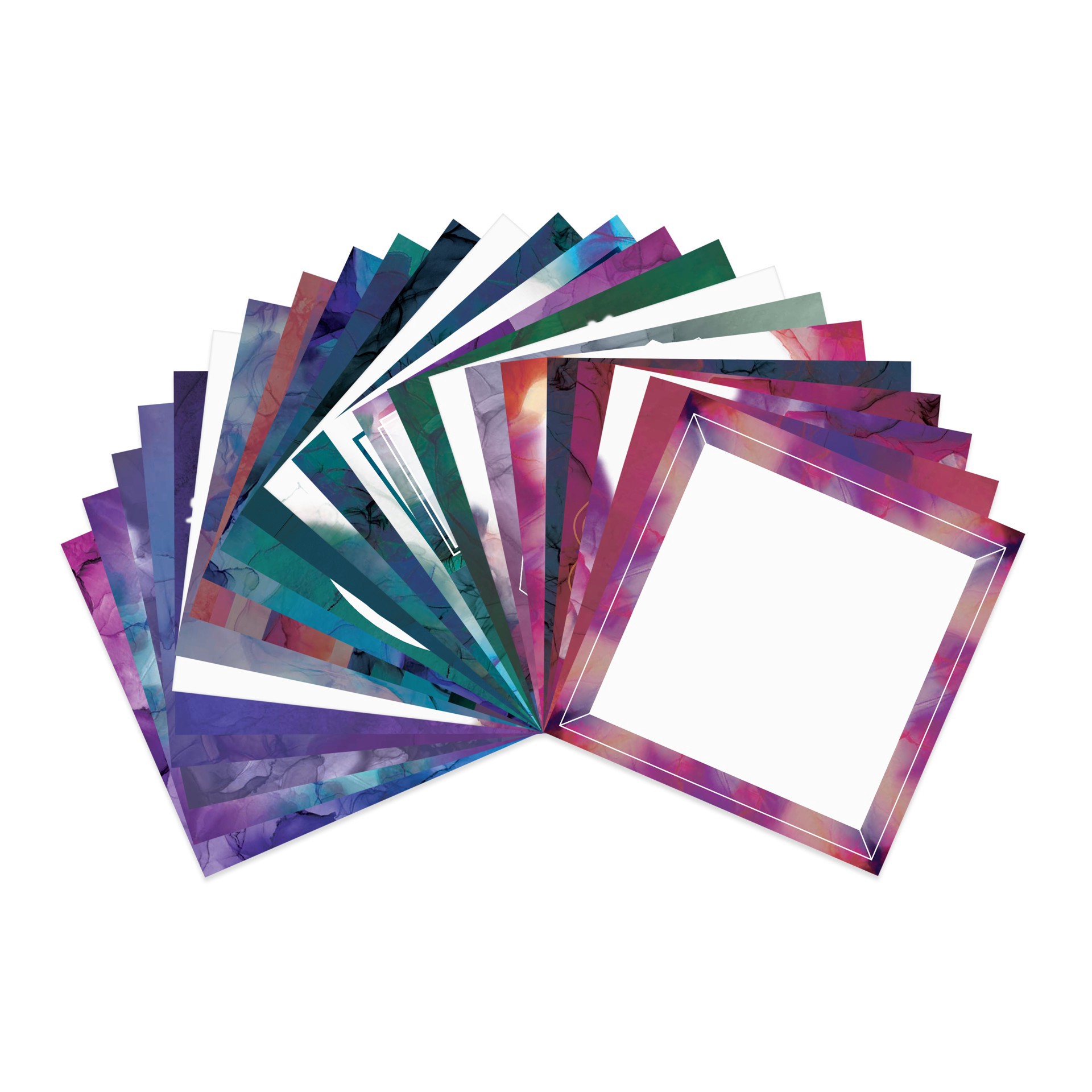 slide 3 of 3, 6" X 6" Jewel Toned Inks Paper Pad By Recollections, 48 Sheets, 6 in x 6 in
