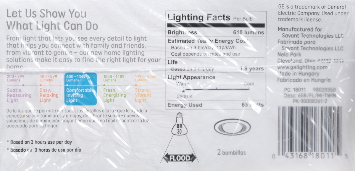 slide 4 of 12, GE Value Pack 65 Watts Soft White Indoor Floodlight Light Bulb 2 ea, 2 ct