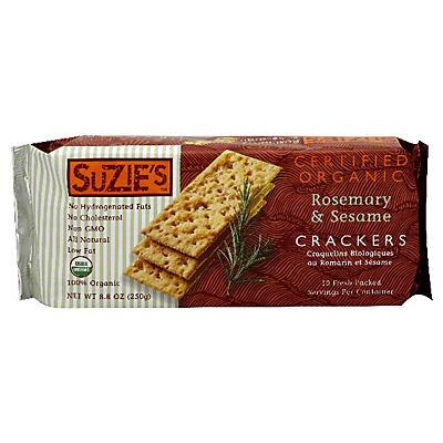 slide 1 of 1, Suzie's Organic Rosemary Sesame Cracker, 8.8 oz
