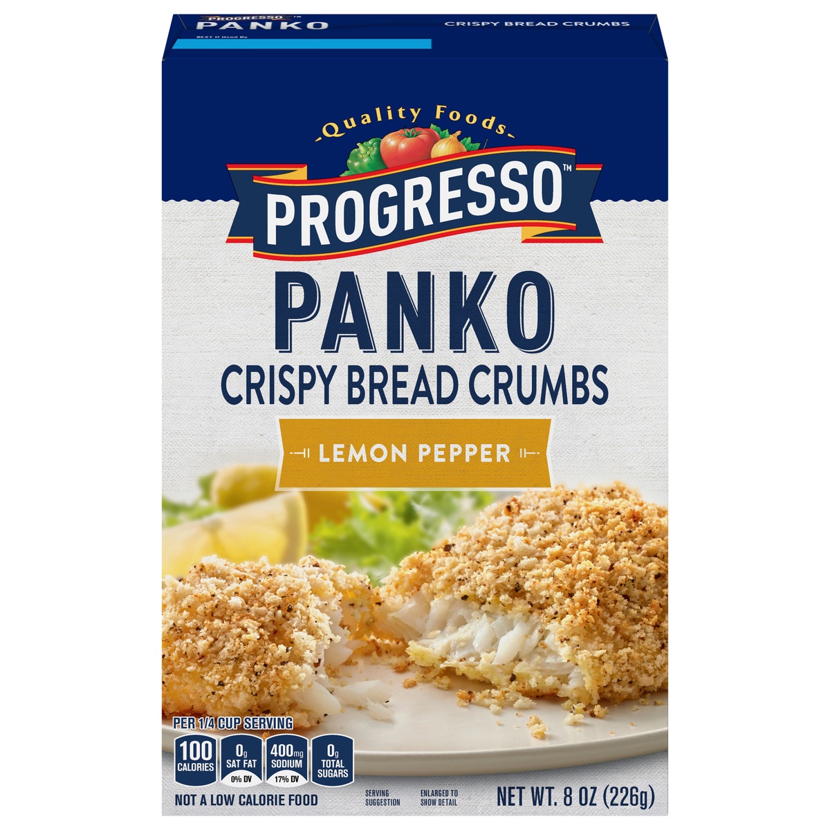 slide 1 of 1, Progresso Lemon Pepper Panko Bread Crumbs, 8 oz, 8 oz