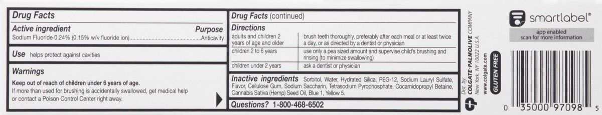 slide 4 of 6, Colgate with Hemp Seed Oil Toothpaste - Herbal Mint Flavor, 4.6 oz