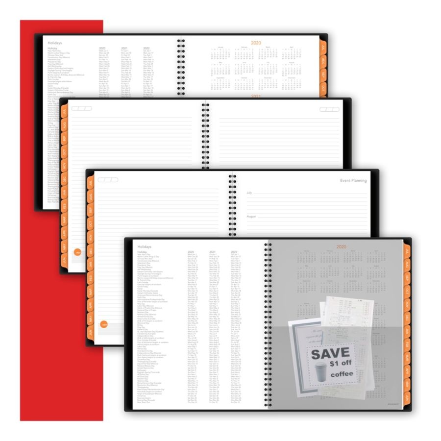 slide 5 of 5, ACCO At-A-Glance Plan.Write.Remember. Academic Weekly/Monthly Appointment Book/Planner, 8-3/4" X 11", Black, 70595705, 1 ct