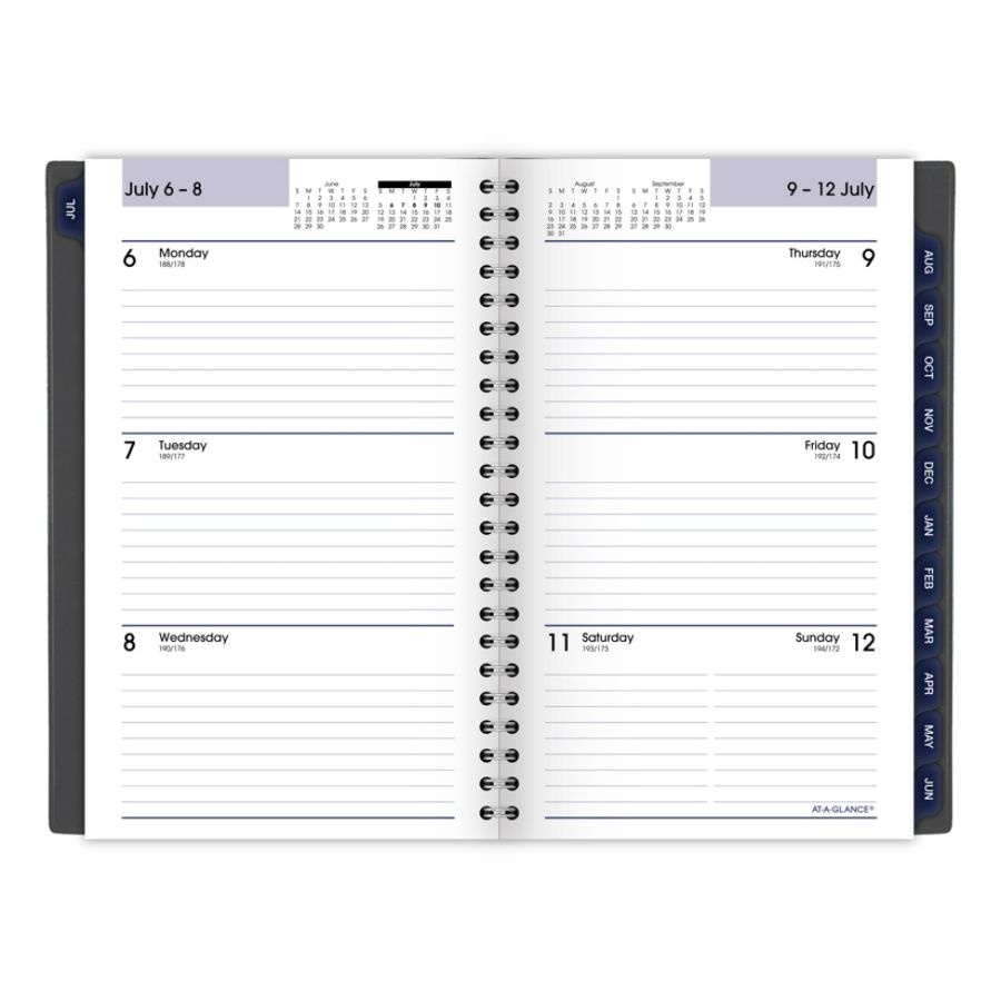 slide 9 of 10, At-A-Glance Dayminder Academic Weekly/Monthly Planner, 5'' X 8'', Charcoal, July 2020 To June 2021, Ayc20045, 1 ct