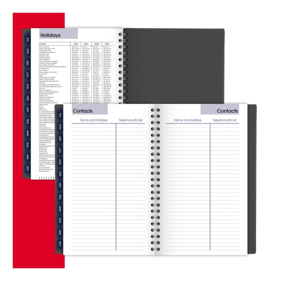 slide 4 of 10, At-A-Glance Dayminder Academic Weekly/Monthly Planner, 5'' X 8'', Charcoal, July 2020 To June 2021, Ayc20045, 1 ct