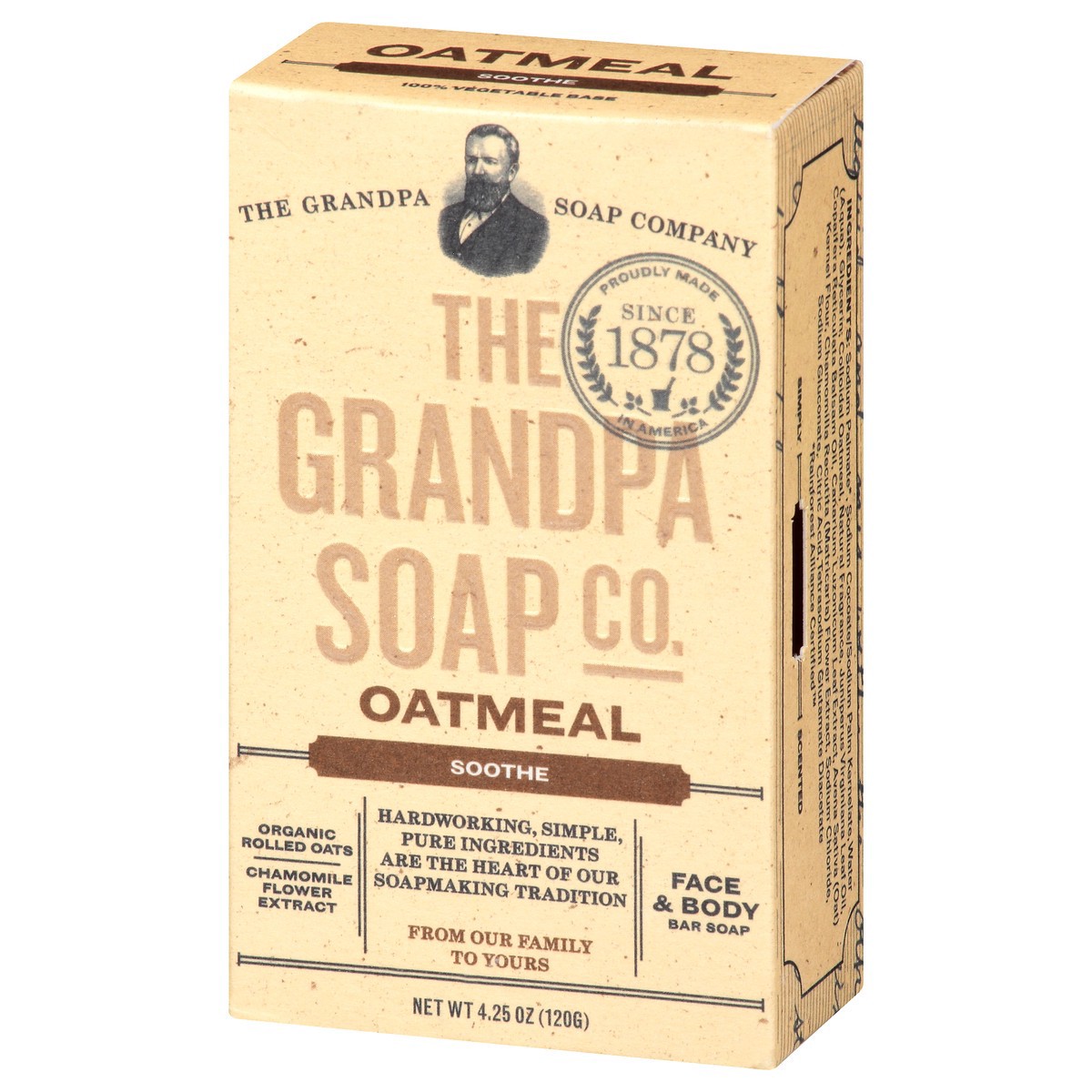 slide 3 of 9, The Grandpa Soap Co. Soothe Oatmeal Chamomile Extract Soap 4.25 oz, 4.25 oz