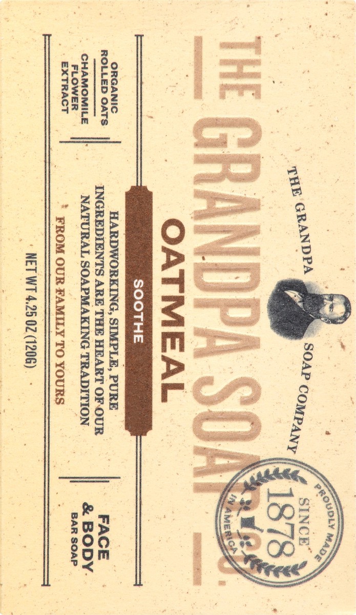 slide 2 of 9, The Grandpa Soap Co. Soothe Oatmeal Chamomile Extract Soap 4.25 oz, 4.25 oz