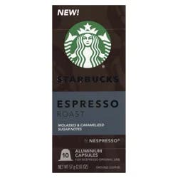 Starbucks by Nespresso Original Line Pods Dark Roast Coffee Espresso Roast- 10 ct