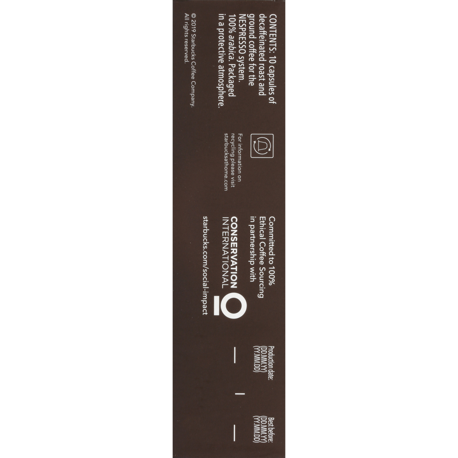 slide 2 of 2, Starbucks Nespresso Decaf Espresso 10ct, 10 ct