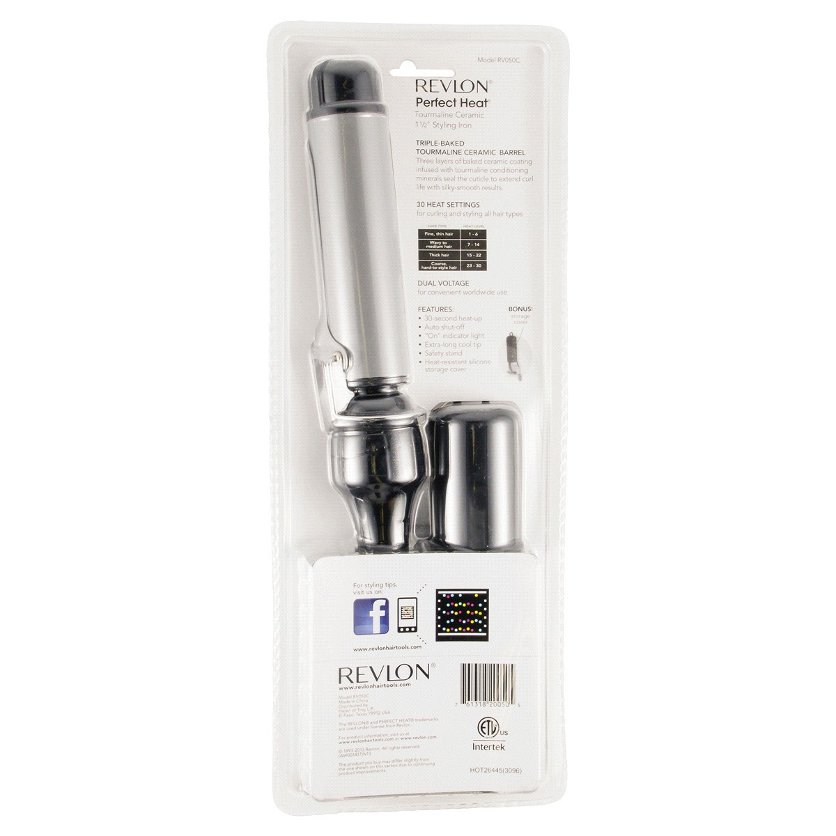 slide 2 of 2, Revlon Perfect Heat Ceramic Curling Iron, 1.5 in