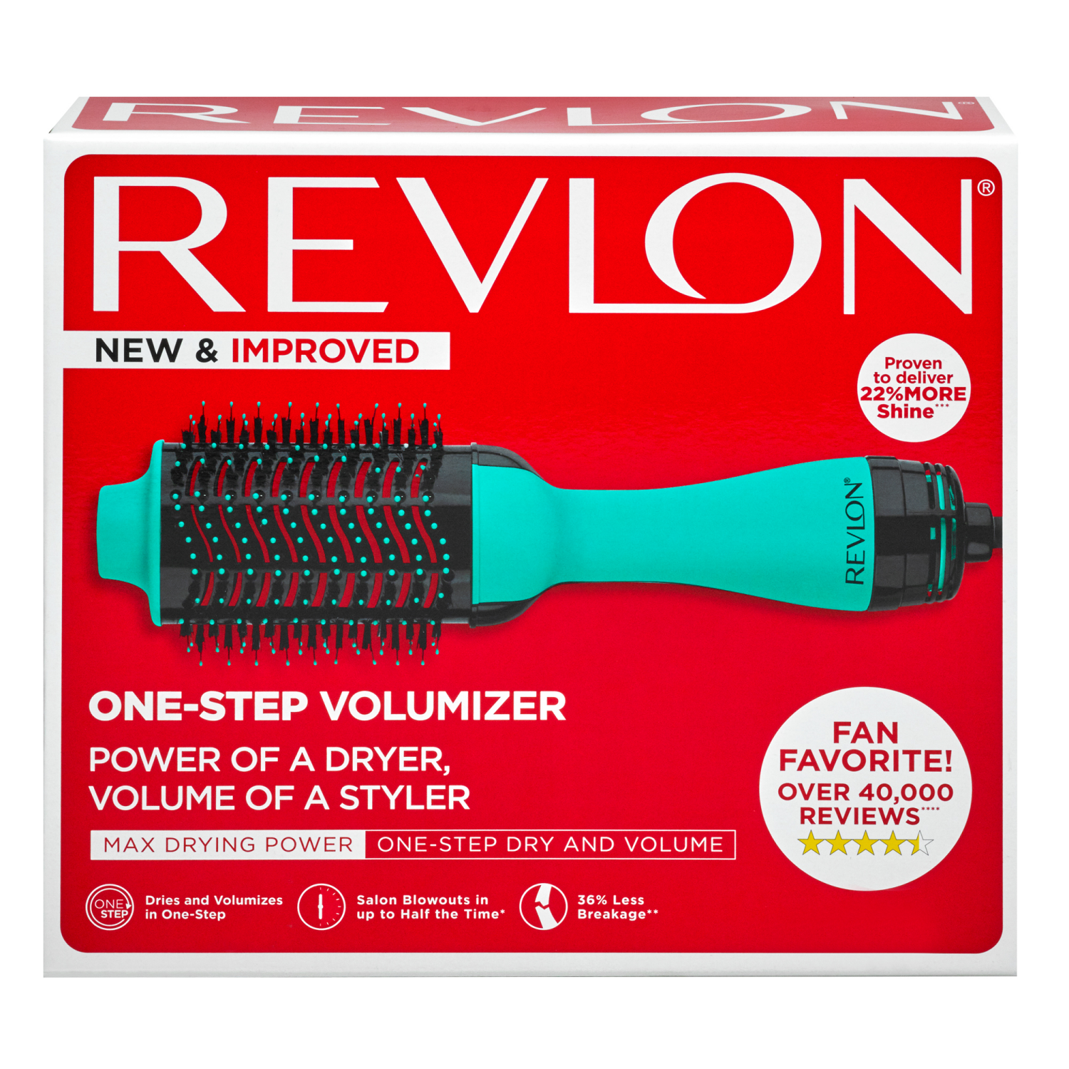 slide 1 of 2, Revlon One-Step Volumizer Original 1.0 Hair Dryer and Hot Air Brush - Blue, 1 ct
