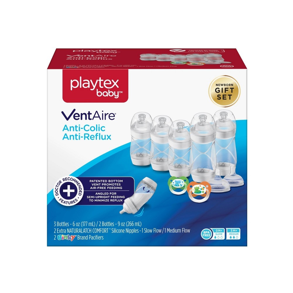 slide 10 of 14, Playtex Baby VentAire Anti-Colic Baby Bottle Gift Set, 1 ct