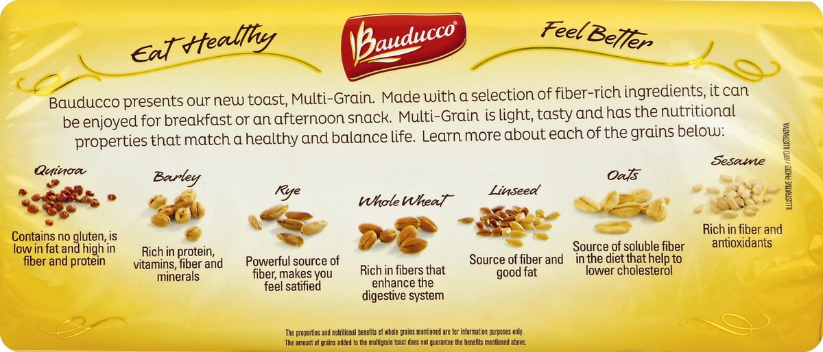 slide 2 of 5, Bauducco Multi Grain Toast, 5.64 oz