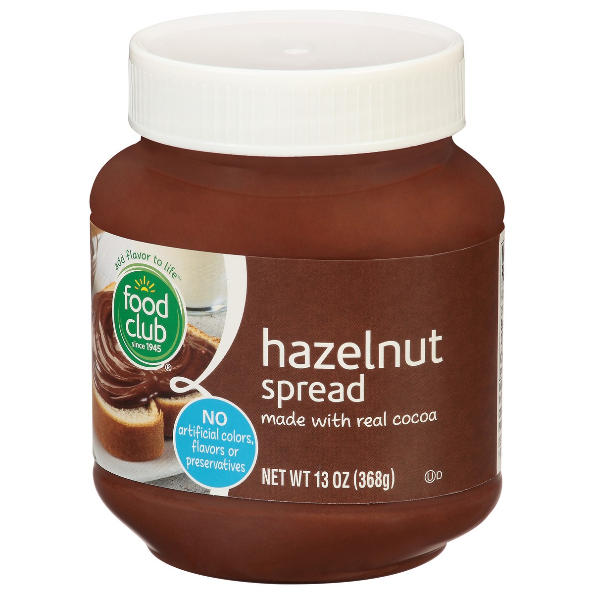 slide 2 of 10, Food Club Creamy Hazelnut & Cocoa Spread, 13 oz