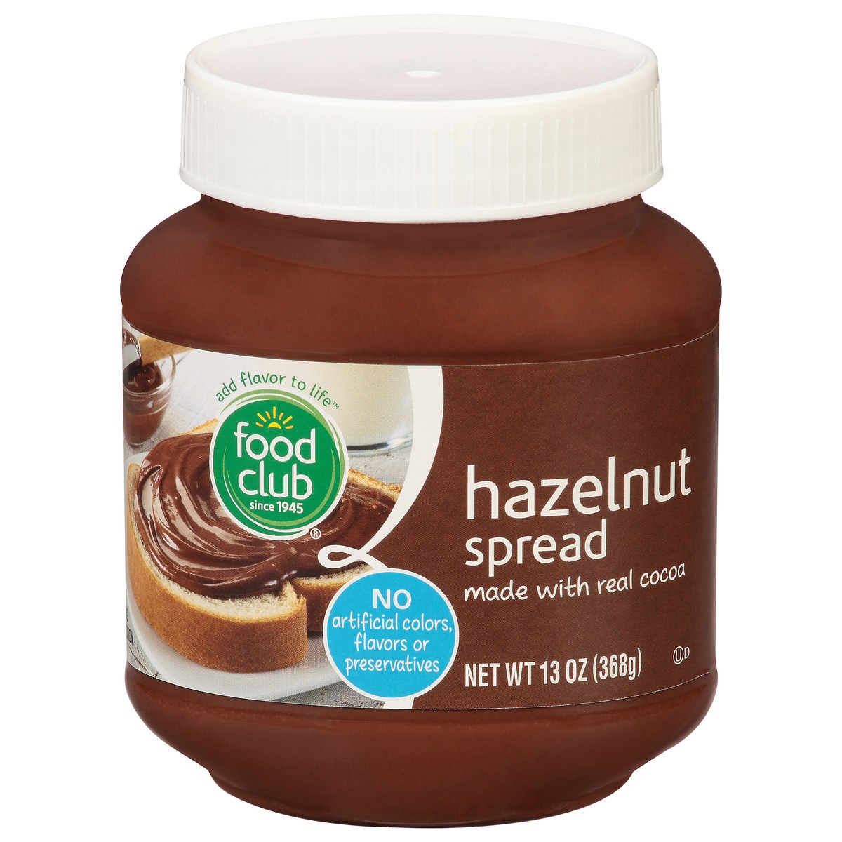 slide 1 of 10, Food Club Creamy Hazelnut & Cocoa Spread, 13 oz