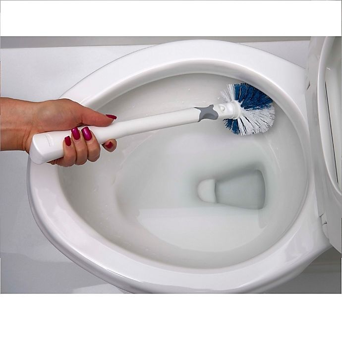 slide 8 of 9, Unger No-Drip Toilet Brush & Caddy Set - White/Grey/Blue, 1 ct