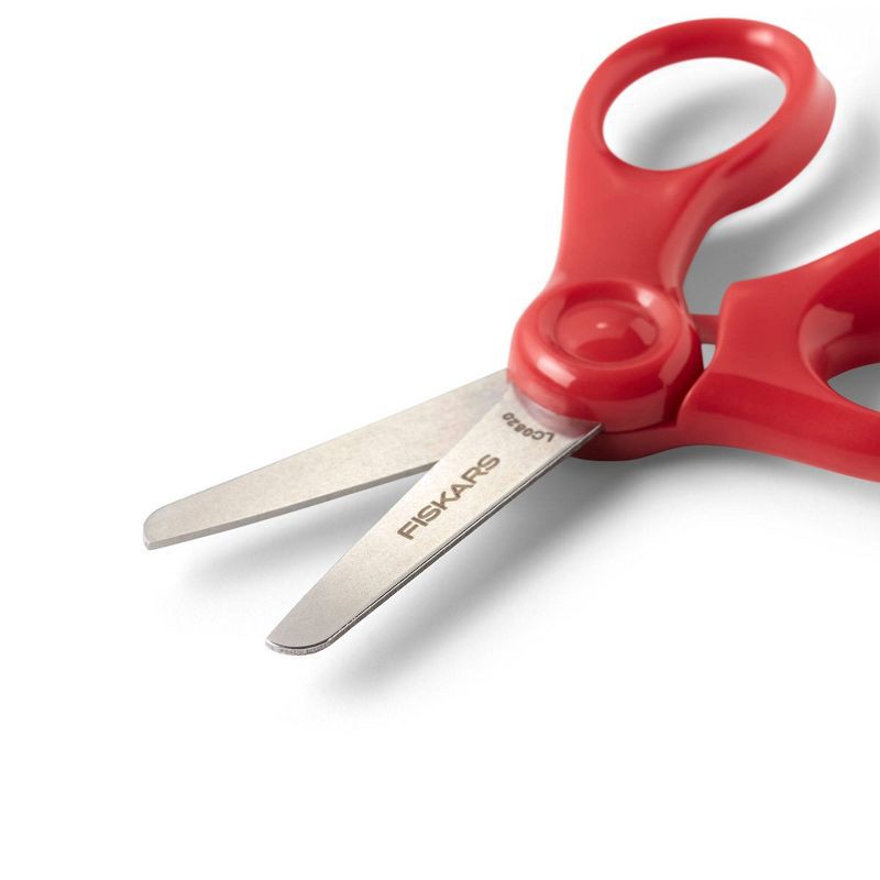 slide 2 of 8, Fiskars Kids' 5'' Blunt Tip Scissors - Red: Safety Child School Supplies, Left-Handed, Toddler-Friendly, Lifetime Warranty, 1 ct