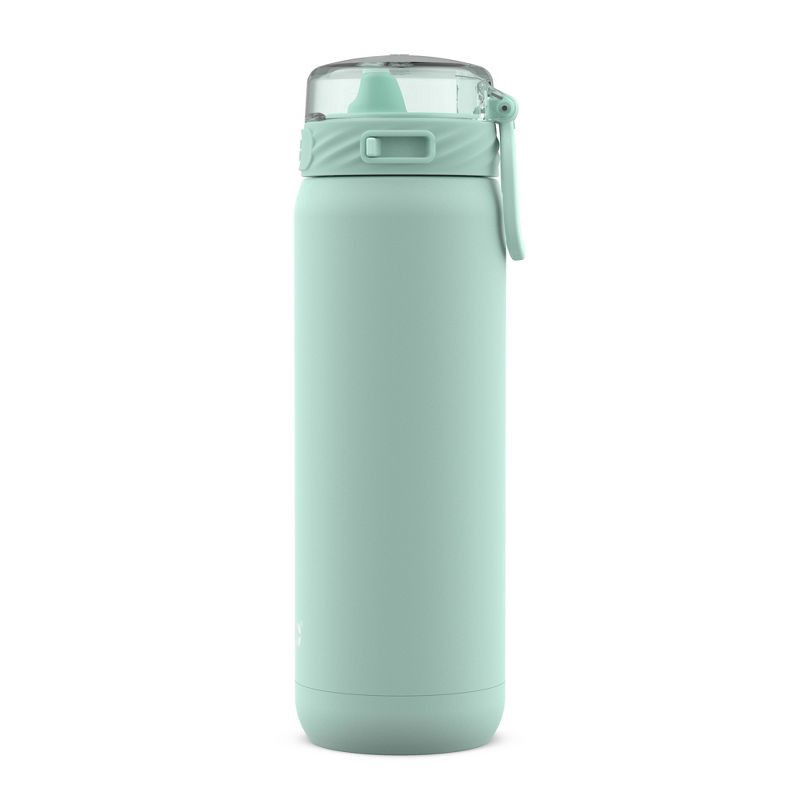 slide 3 of 7, Ello Cooper 22oz Stainless Steel Water Bottle Mint: Reusable Insulated Metal Waterbottle, BPA-Free, Flip-Top Lid, 22 oz