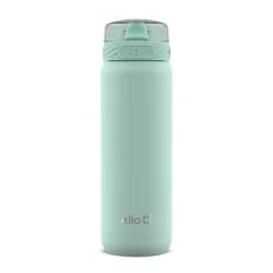 Ello Cooper 22oz Stainless Steel Water Bottle Mint: Reusable Insulated Metal Water Bottle, Flip-Top Lid
